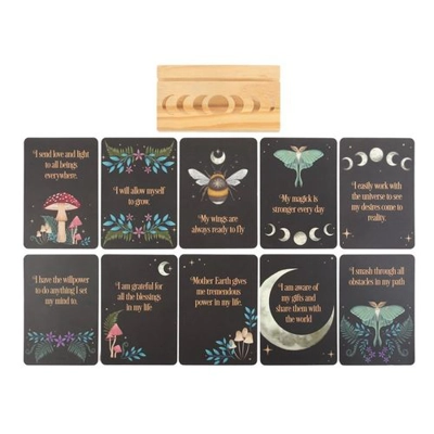 Affirmation Cards with Wooden Stand Affirmation Cards with Wooden Stand