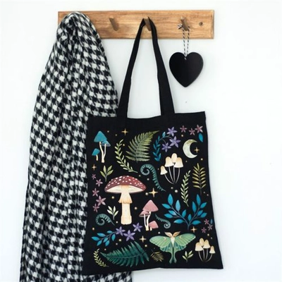 Dark Forest Print Polycotton Tote Bag Dark Forest Print Polycotton Tote Bag