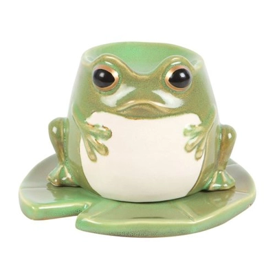Frog Shaped Oil Burner on Lily Pad Frog Shaped Oil Burner on Lily Pad
