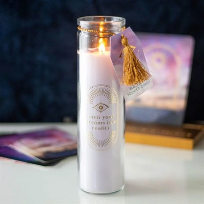 Blackberry Tube Candle with Amethyst Crystals Blackberry Tube Candle with Amethyst Crystals