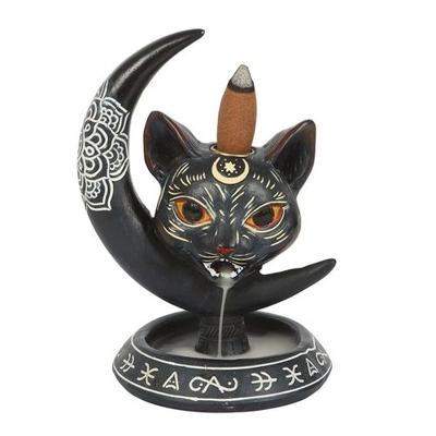 Black Cat Moon Backflow Incense Burner Black Cat Moon Backflow Incense Burner