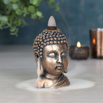 Bronze Buddha Head Backflow Incense Burner Bronze Buddha Head Backflow Incense Burner