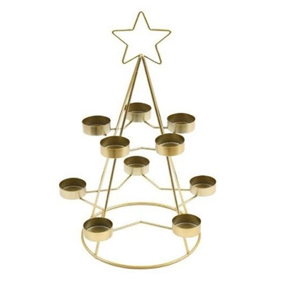35cm Gold Star Multi Tealight Candle Holder 35cm Gold Star Multi Tealight Candle Holder
