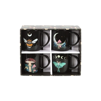 Set of 4 Dark Forest Mugs Set of 4 Dark Forest Mugs