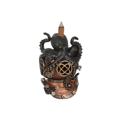Kraken on Diver's Helmet Backflow Incense Burner Kraken on Diver's Helmet Backflow Incense Burner