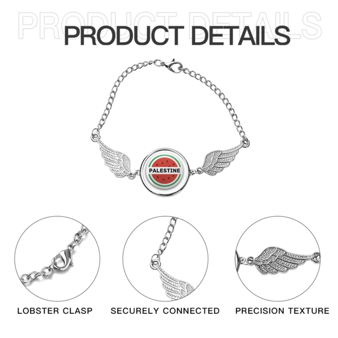 Additional Image for Round Palestine Angel Wings Bracelet
