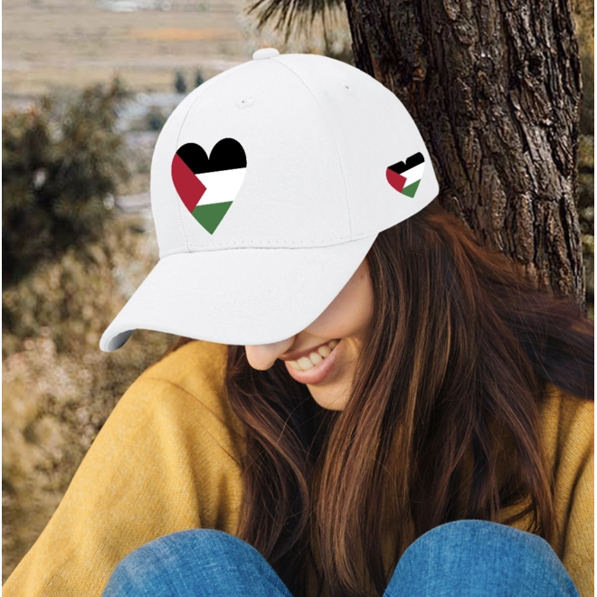 Additional Image for Palestine Flag Cap Love Heart