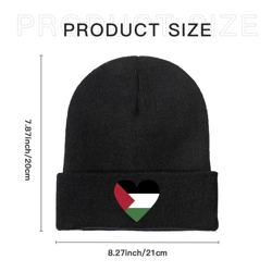 Palestine Love Heart Flag Beanie