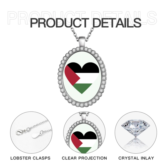 Additional Image for Palestine themed necklace