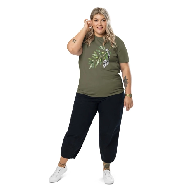 Additional Image for Palestinian Olive branche, Keffiyeh, Unisex organic cotton t-shirt
