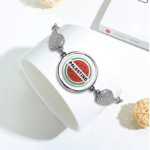 Round Palestine Angel Wings Bracelet