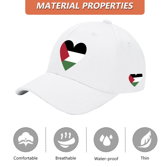 Additional Image for Palestine Flag Cap Love Heart