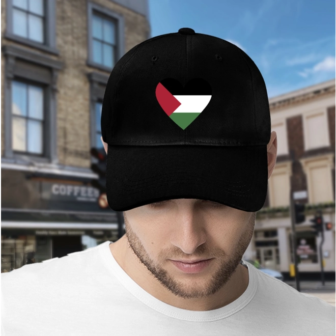 Additional Image for Palestine Flag Cap Love Heart