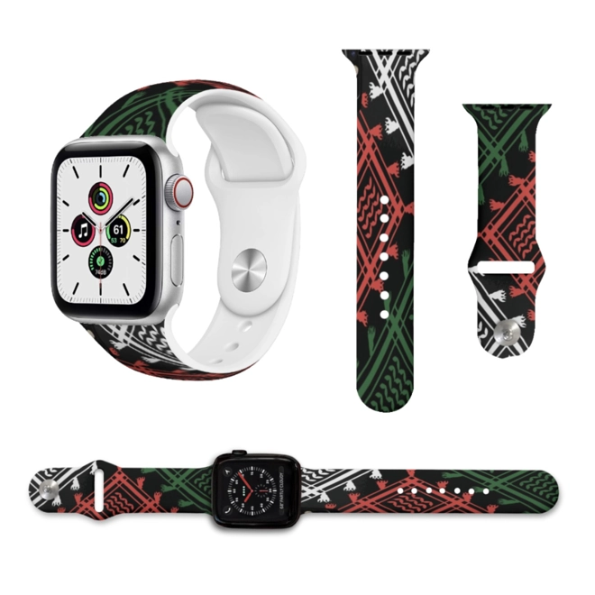 Additional Image for Palestine Keffiyeh Apple watch Buckle Strap