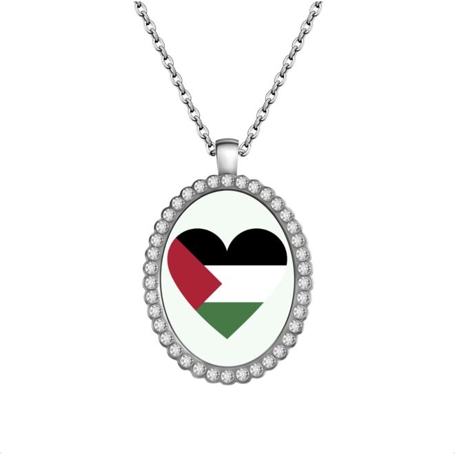 Additional Image for Palestine themed necklace