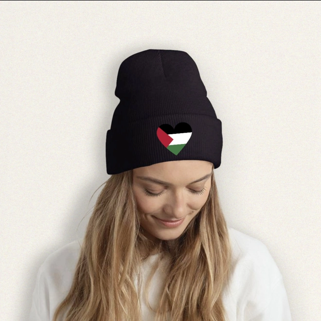 Additional Image for Palestine Love Heart Flag Beanie