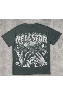 Vintage Hellstar Worldwide Print Graphic Cotton T-Shirt