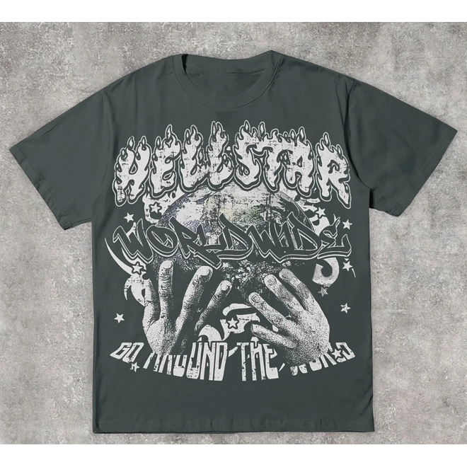 product Image for Vintage Hellstar Worldwide Print Graphic Cotton T-Shirt