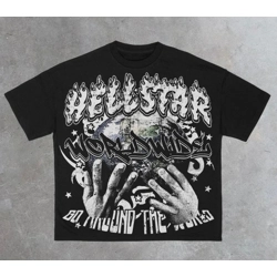 Vintage Hellstar Worldwide Print Graphic Cotton T-Shirt