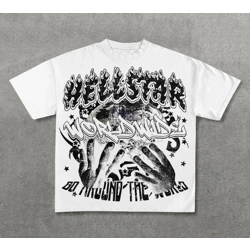 Vintage Hellstar Worldwide Print Graphic Cotton T-Shirt