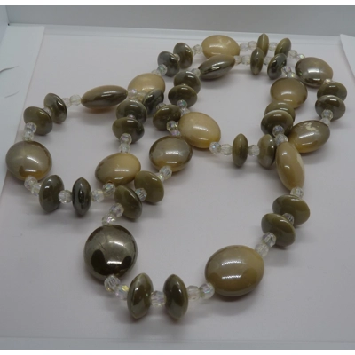 Avocado bead necklace