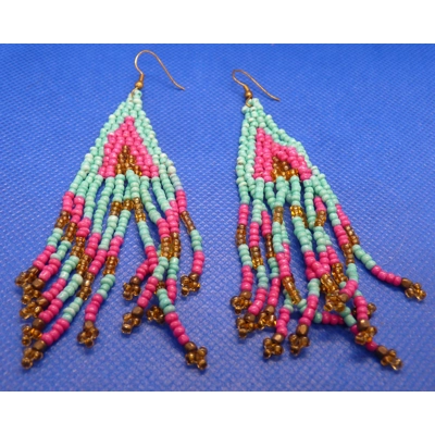 Triangular bead earrings Triangular bead earrings