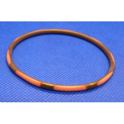 Thin salmon pink and brown bangle Thin salmon pink and brown bangle