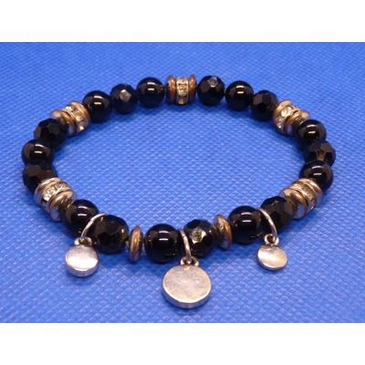 Black bead expanding bracelet Black bead expanding bracelet