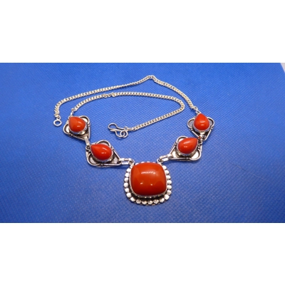 Silver necklace and earring set Silver necklace and earring set