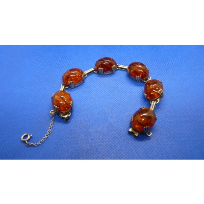 Amber and silver vintage bracelet Amber and silver vintage bracelet