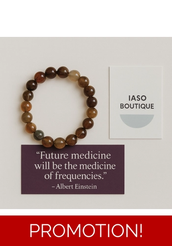 Brown Botswana Agate  Emotional Support Imprinted Frequency Beaded Bracelet