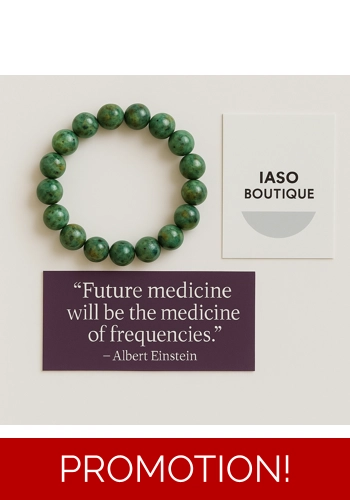 Chrysocolla Communication Imprinted Beaded Braceletinte dFrequency Beaded Bracelet