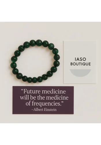 Malachite Balance Imprinted Frequency Bracelet