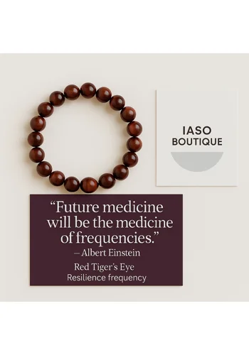 Red Tigers Eye Confidence Imprinted Frequency Beaded Bracelet