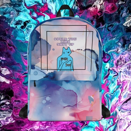 Fancy Cat "F?+! You" Backpack