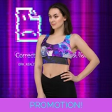 spaceman n kitty Raver girl Sports bra