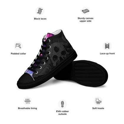 "Black clover" anime Women's high top canvas shoes