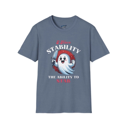 "stab-ility" Organic eco friendly Ringspun Cotten Shirt