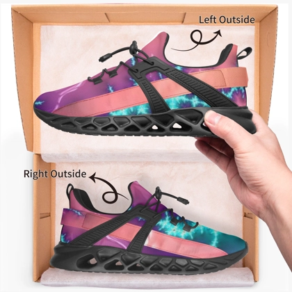 Itshisuteri co "Molten Pastel" Cinch Laced mesh Running Shoes