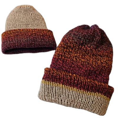Simple Beanie - rusty / gray / glitter - ✨ On A Budget ✨ Simple Beanie - rusty / gray / glitter - ✨ On A Budget ✨