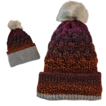 Rusty Bubble Beanie with pompom