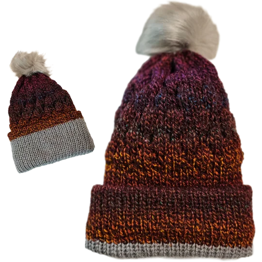 Rusty Bubble Beanie with pompom