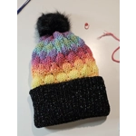Pompom Beanie - Double Layer - Shiny Brim