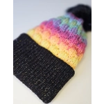 Pompom Beanie - Double Layer - Shiny Brim