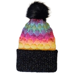 Pompom Beanie - Double Layer - Shiny Brim