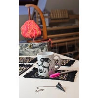 Woven coasters placemats stars and roses - set of 4