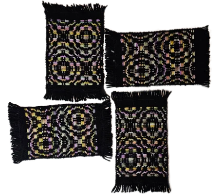 Handwoven Coasters – Medium Rectangle - Set of 4