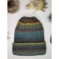Simple Ribbed Beanie Green Blue Yellow Brown