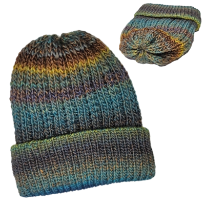 Simple Ribbed Beanie Green Blue Yellow Brown