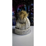 Pompom Beanie Double Layer Ribbed